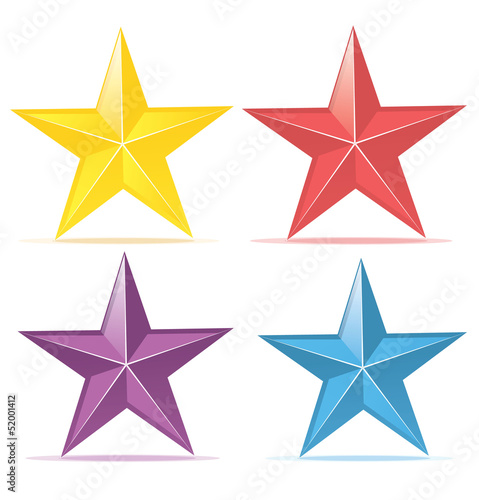 Four colors stars set