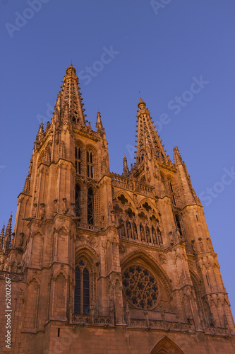 Catedral de Burgos al atardecer.