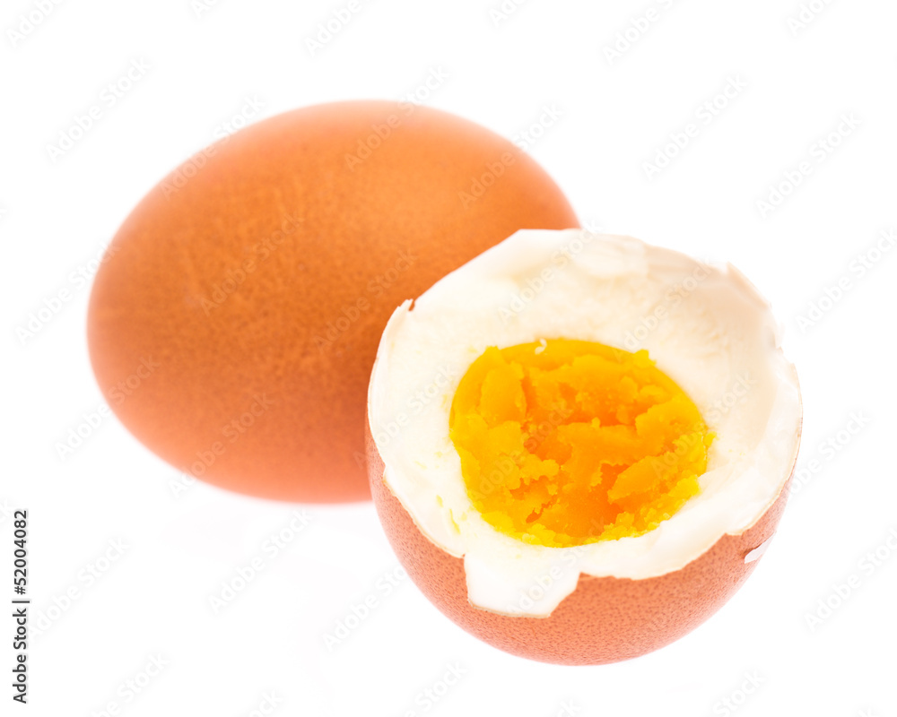hard-boiled eggs on white background hard-boiled eggs on white background