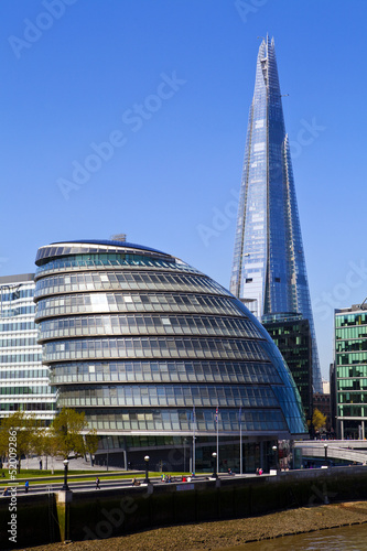 City Hall and the Shard in London photo