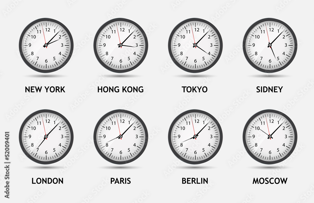 Time Zone World vector illustration Time Zone World vector illustration