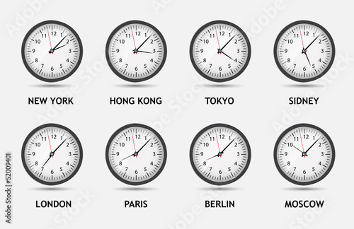 Time Zone World vector illustration