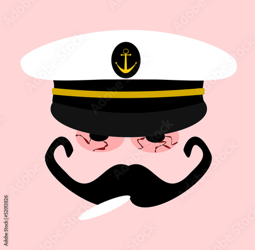 sailor with bloodshot eyes high on marijuana