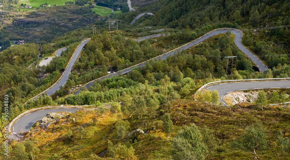 Hochgebirgsstraße in Norwegen Hochgebirgsstraße in Norwegen