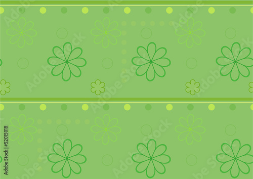 The vector green flower background