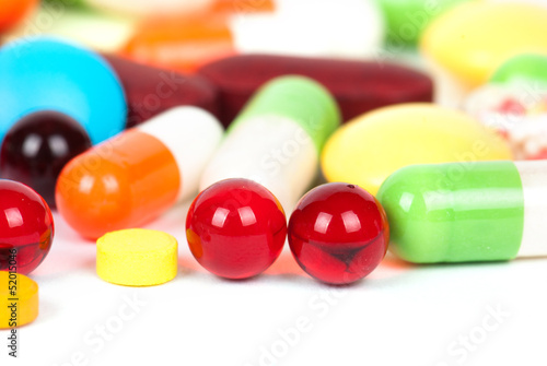 pills isolated on white background