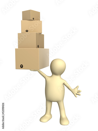 Puppet with boxes