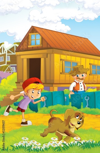 The farm illustration for kids