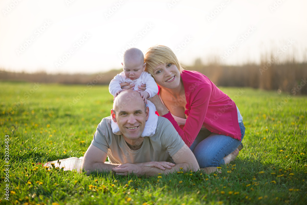 happy family having fun outdoors happy family having fun outdoors