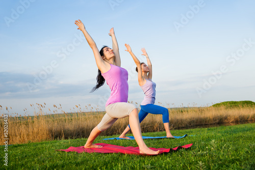 couple doing yoga