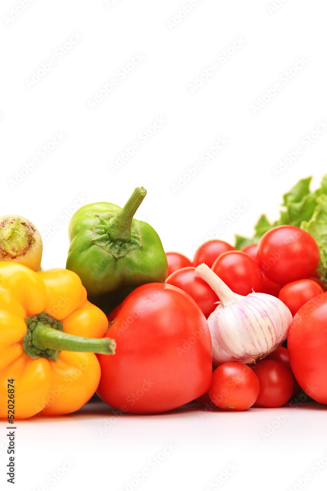 A studio shot of a various vegetables