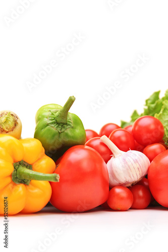 A studio shot of a various vegetables