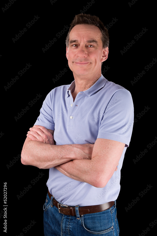 Portrait of Smiling Happy Man Arms Folded Portrait of Smiling Happy Man Arms Folded