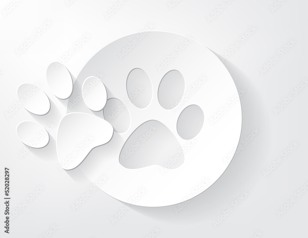 Piece of animal trace paper. Piece of animal trace paper.