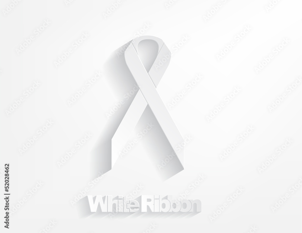 White awareness Ribbon White awareness Ribbon