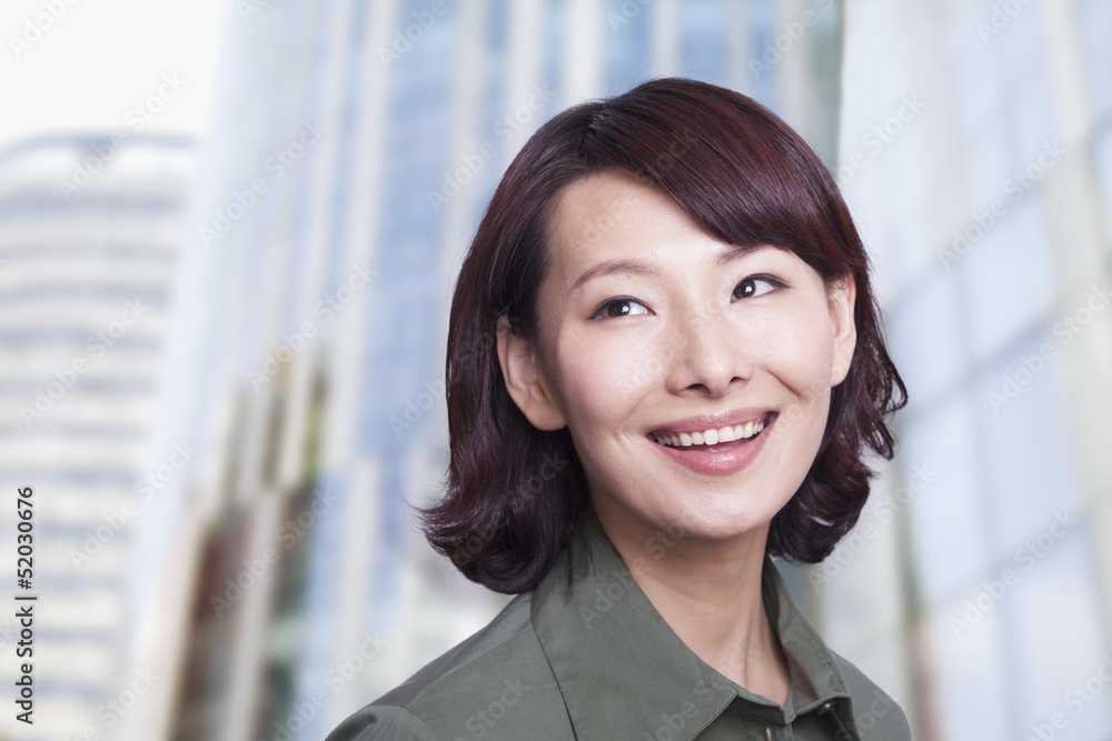 Portrait of woman smiling, Beijing Portrait of woman smiling, Beijing