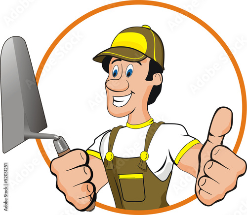 illustration of a mason