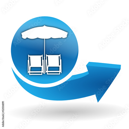 vacances sur bouton web bleu
