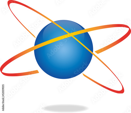 Logo, 3D, Planet, Symbol, Vektor
