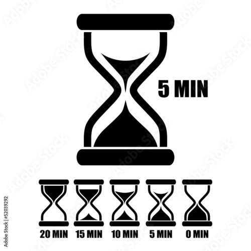 Vector sand glass timers