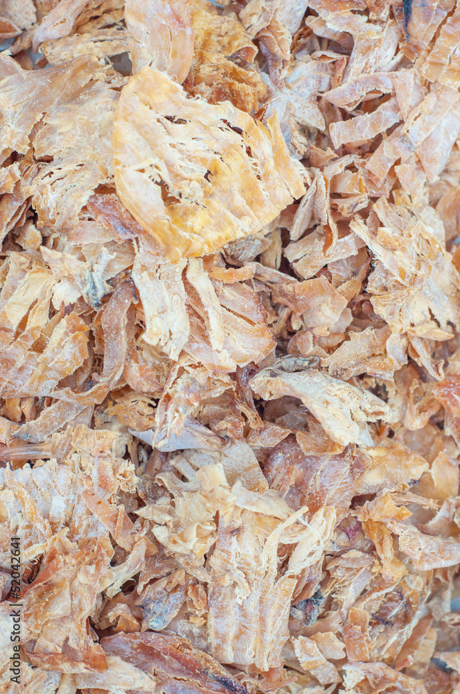 Dried squid texture backgroud