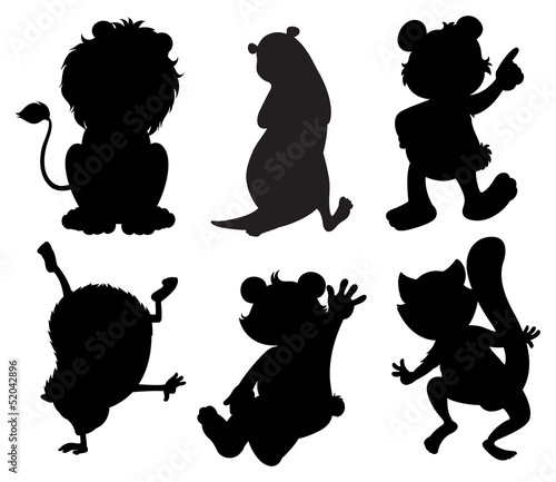 Silhouettes of animals