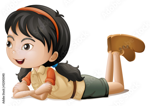 A girl lying down