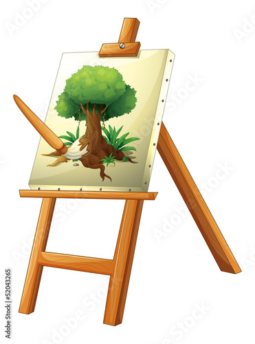 A painting of a tree
