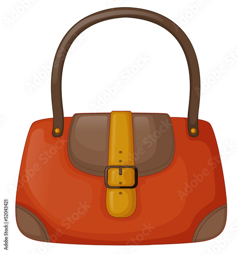 An orange handbag