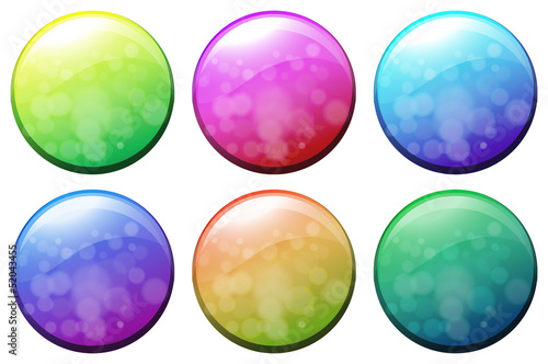 Six colorful circles