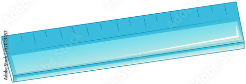 A blue ruler