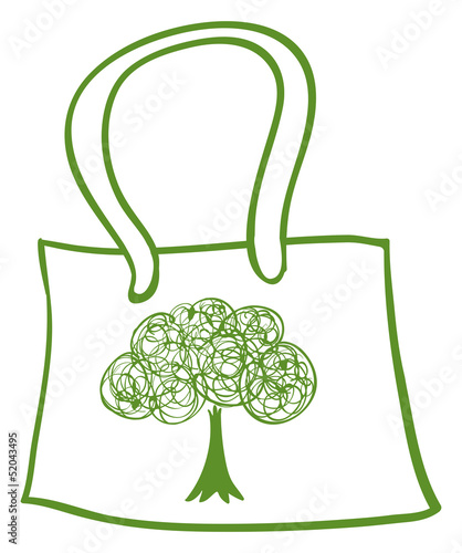 A green recycled bag
