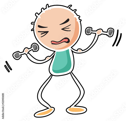 A man exercising
