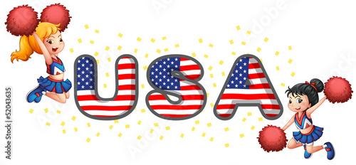 The USA cheerdancers