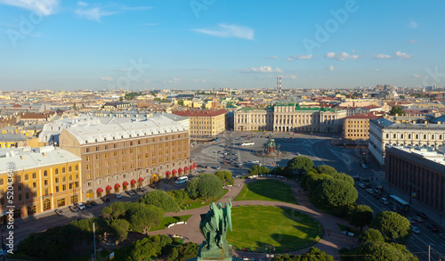 Top view from Saint Isaac's Cathedral. Saint Petersburg