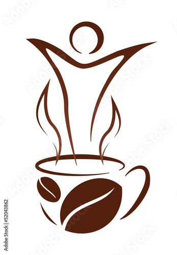 Cup of coffee. Concept illustration.