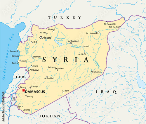 Syria Map  Syrien Landkarte 