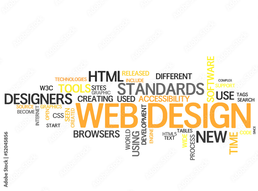 Obraz premium Web Design (tag cloud)