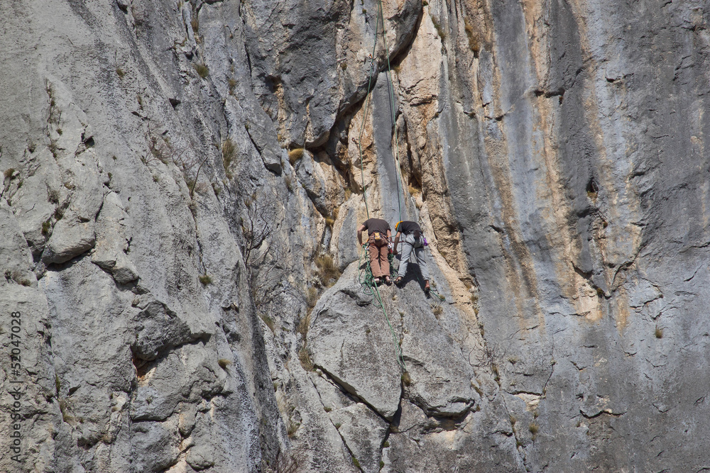 Rock climbing in Paklenica national park Rock climbing in Paklenica national park