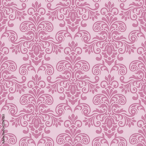 Seamless baroque style damask background