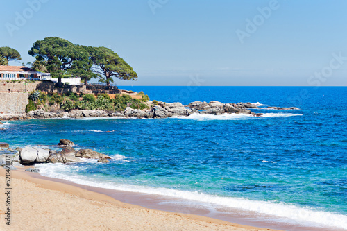 typical Beach in the Costa Brava  Catalonia  Spain