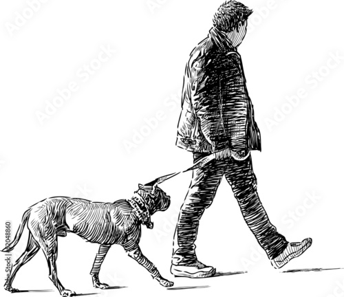 man with dog