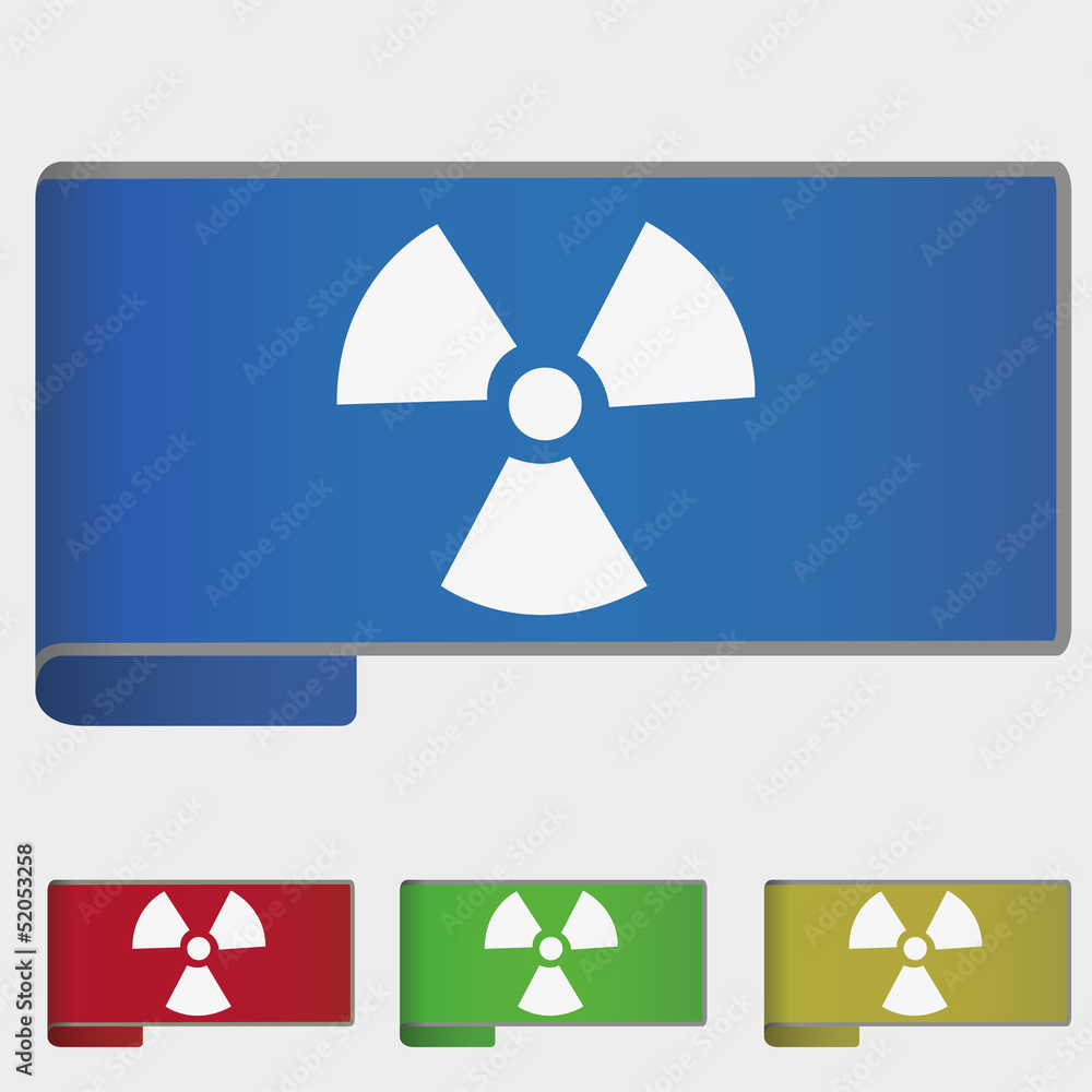Vector illustration web bookmark - radiation Vector illustration web bookmark - radiation