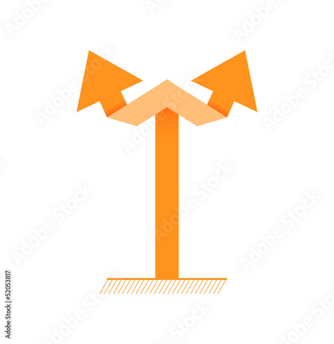 orange double arrow