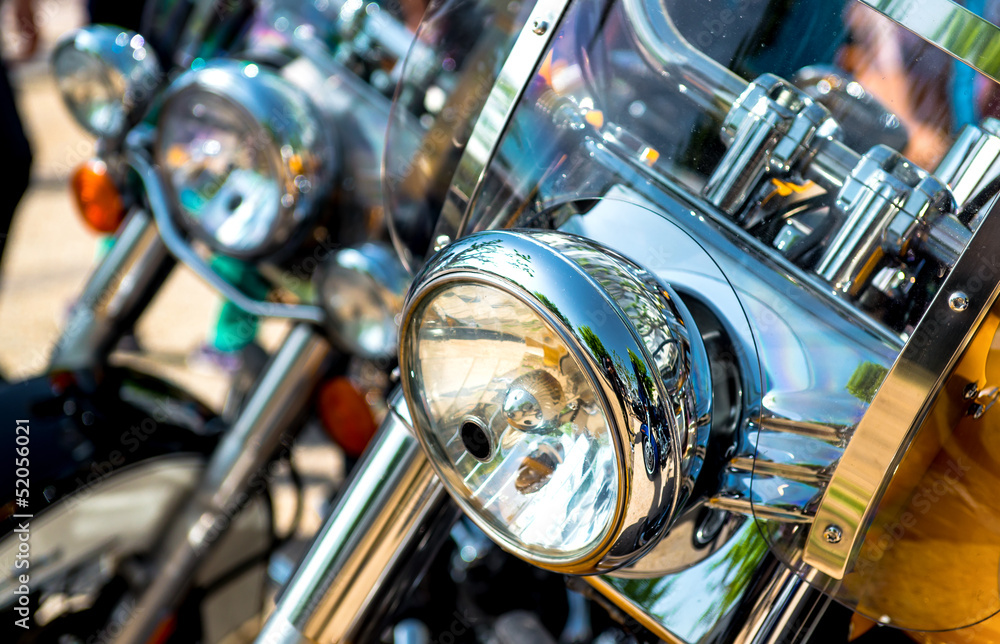 Fototapeta premium Motorcycle headlight