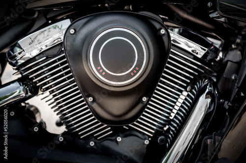 Tapety artystyczne Motorcycle engine close-up