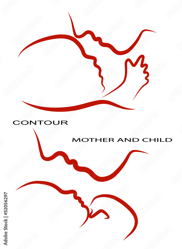 mother and baby silhouettes