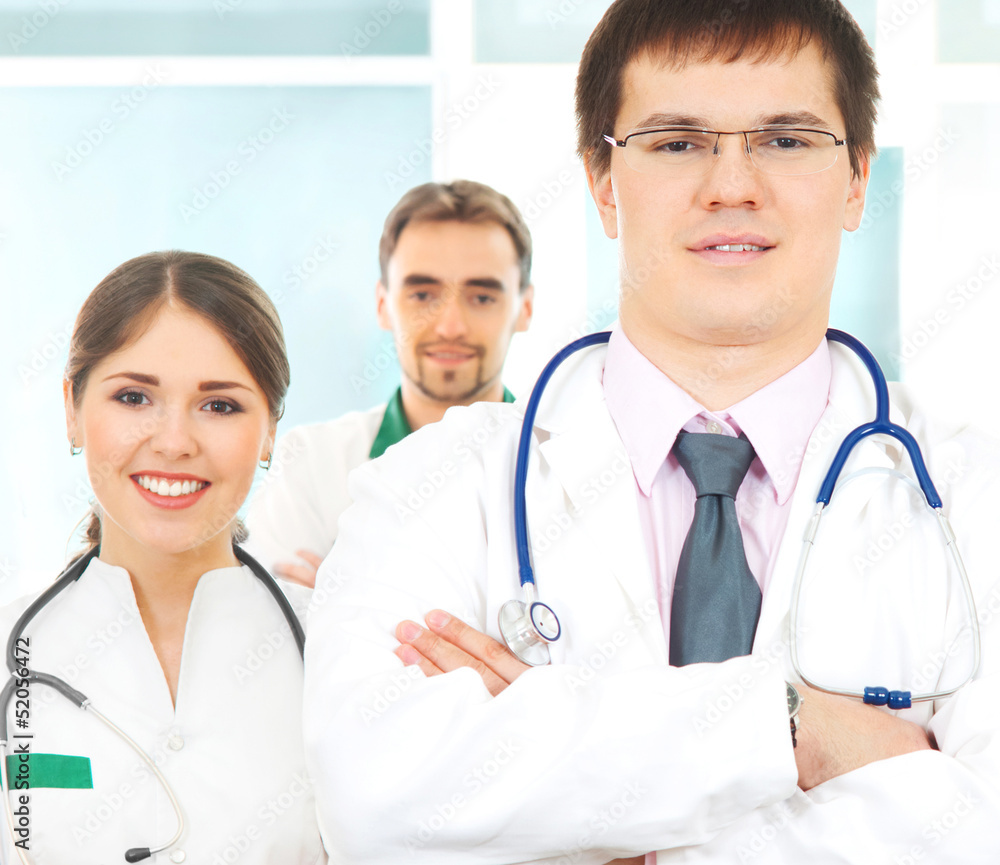 Team of young and smart medical workers Team of young and smart medical workers