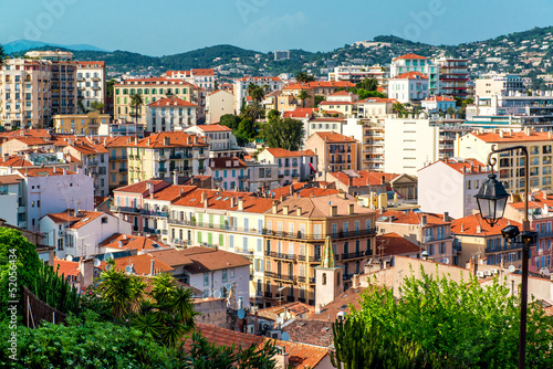 Panoramic aerial view of Cannes city, France © Alex Tihonov