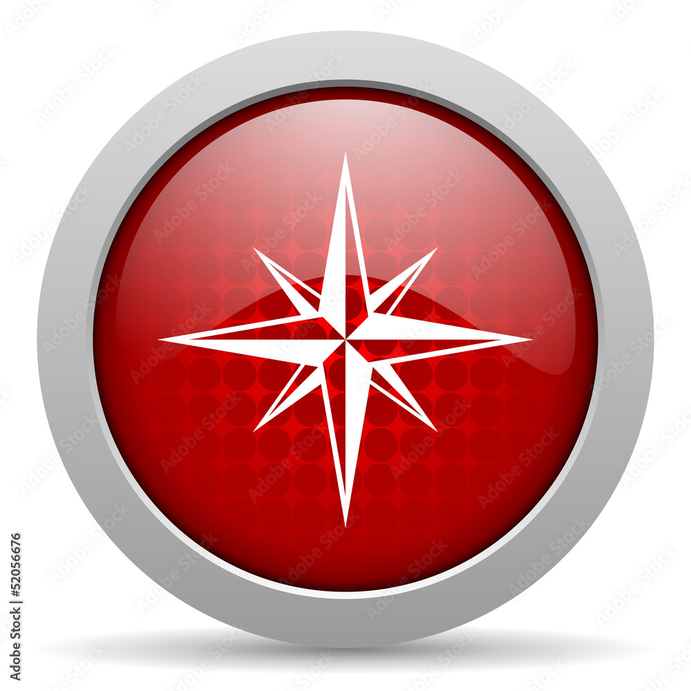 compass red circle web glossy icon compass red circle web glossy icon